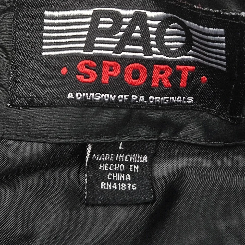 PAO Sport‎ Sherpa Lined Puffer Vest L Black Gorpcore Quilted Insulated Outdoor
